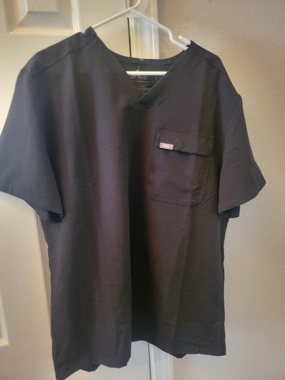 Figs Large Xl Technical Collection Black Scrub Top